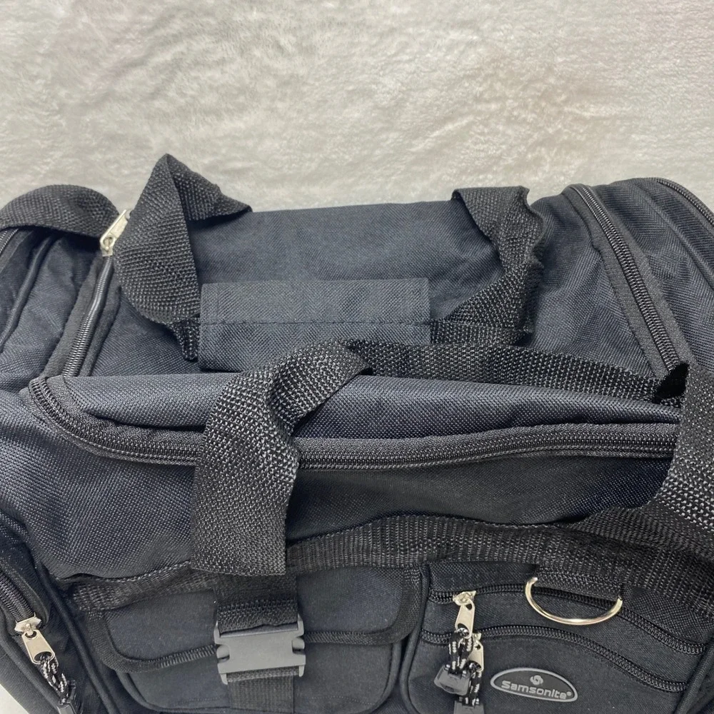Samsonite Black Nylon Duffel Carry On Travel‎ Weekend Overnight Shoulder Strap